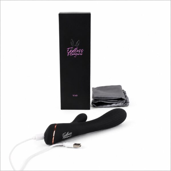 Black Rabbit Vibrator with Box and Charger