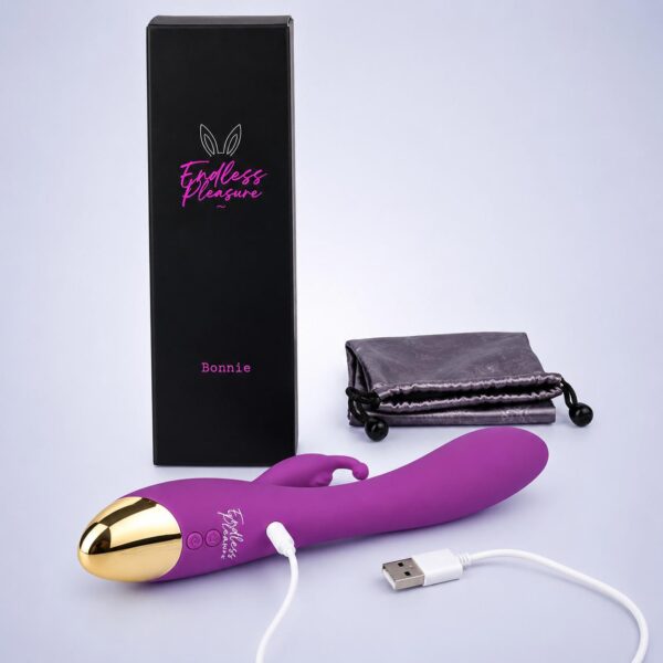 Bonnie Rabbit Vibrator Purple with box and charging cable