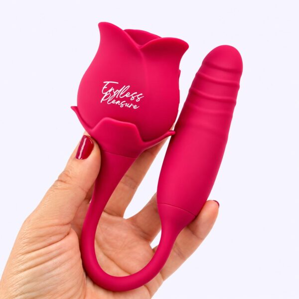 Rose Knight 2 in 1 Suction and Thrusting Vibrator