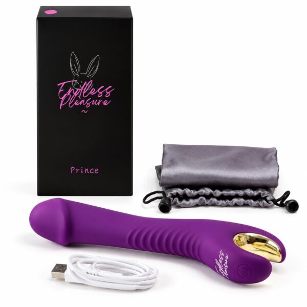Silky Silicone Purple Vibrator with Box