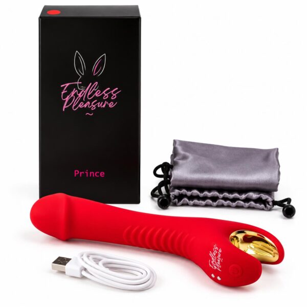 Silky Silicone Red Vibrator with Box