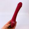 Silky silicone red vibrator