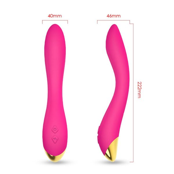 Flaming Curved Vibrator Bright Pink
