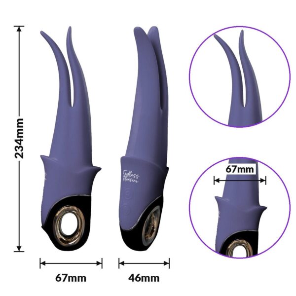 Dual Tongue Clitoral Vibrator Blue