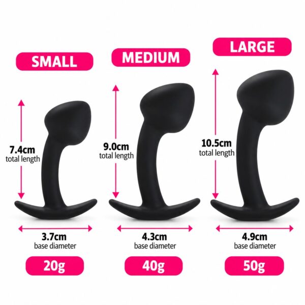 Curved Silicone Prostate Massager Plug Set