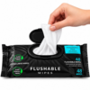 Flushable wipes