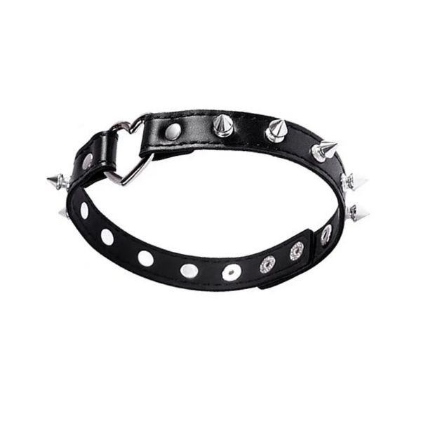 Heart-Shaped Punk Metal Rivet Collar