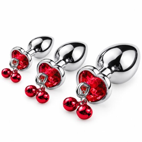 RED JEWELLED JINGLE BUTT PLUG
