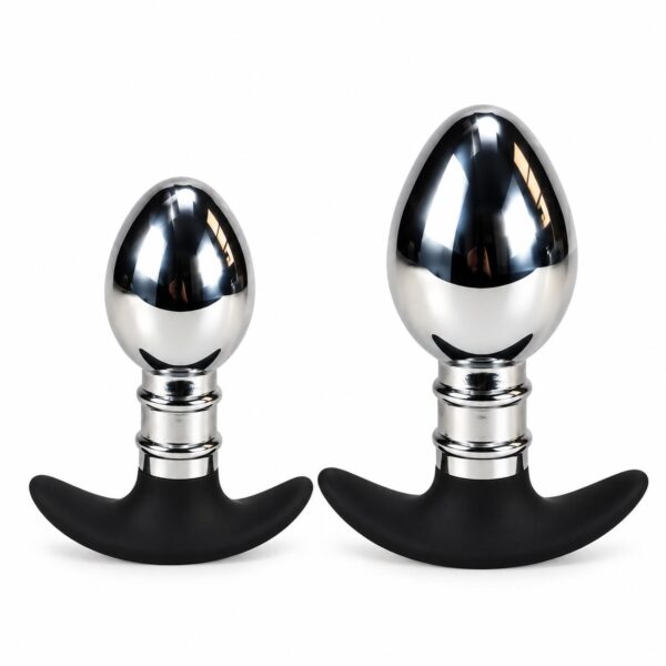 SILVER STAINLESS STEEL BUTT PLUG