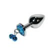 Blue Heart Jingle Butt Plug