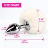White Fury Bunny Tail Butt Plug