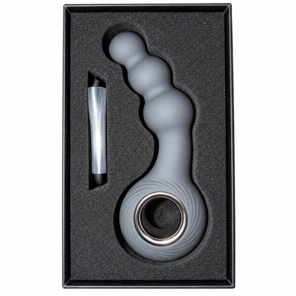 Vibrating Beaded Silicone Prostate Stimulator (1) Vibrating Beaded Silicone Prostate Stimulator Black (1)