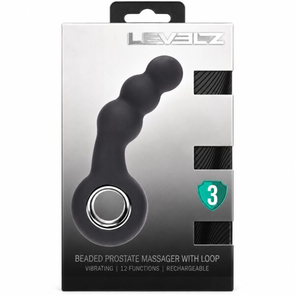 Vibrating Beaded Silicone Prostate Stimulator (2) Vibrating Beaded Silicone Prostate Stimulator Black (2)