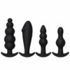 4-Piece Silicone Anal Exploration Plug Set