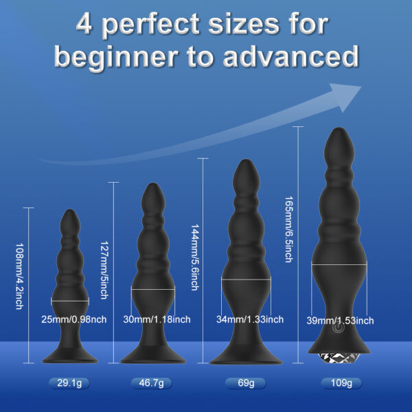 4-Piece Suction Cup Plug Set with Vibrator(5)