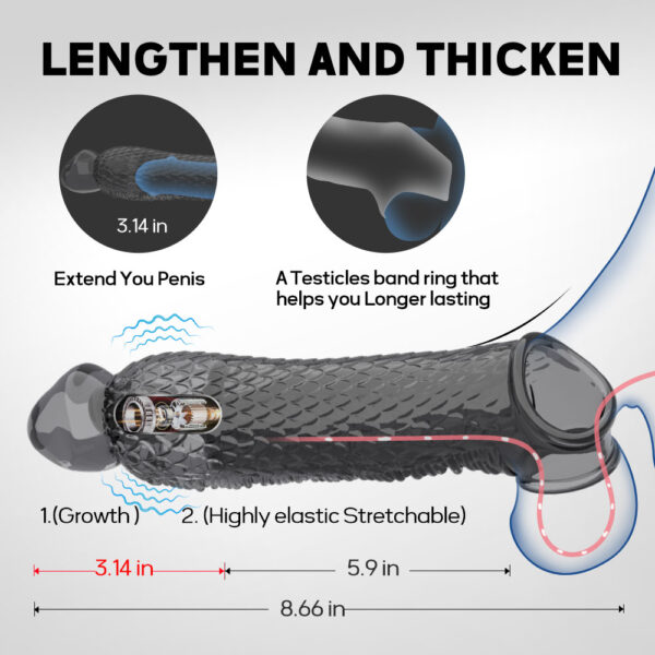 9 Inch Vibrating Black Beauty Enhancer2