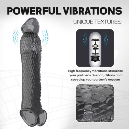 9 Inch Vibrating Black Beauty Enhancer3