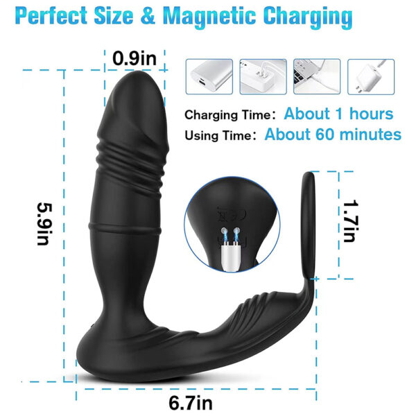 App & Remote-Control Thrusting Prostate Massager with Cock Ring(2)