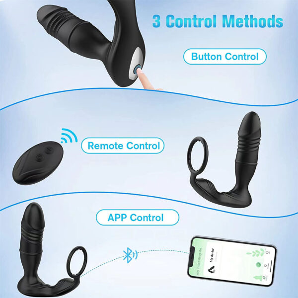 App & Remote-Control Thrusting Prostate Massager with Cock Ring(3)