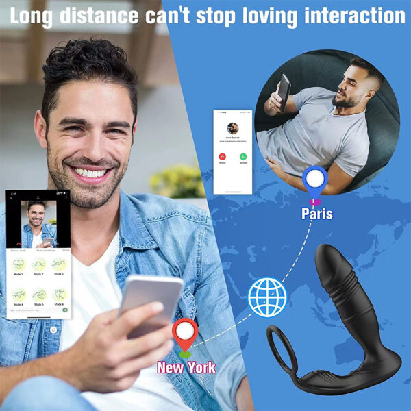 App & Remote-Control Thrusting Prostate Massager with Cock Ring(5)