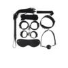 BDSM 7 Piece Bondage Set Black