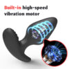 Black Ripple Wearable Anal Plug with Remote Control(1)