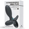 Black Textured Wearable Anal Plug with Remote Control(1)