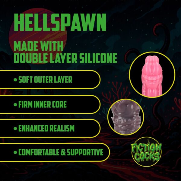 OUCH! HELLSPAWN SILICONE DILDO RED BLACK(4)