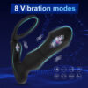 Remote Control Prostate Massager With Cock Ring - Black