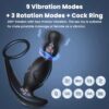 Remote Control Rotating Prostate Massager with Cock Ring Remote Control Rotating Prostate Massager with Cock Ring