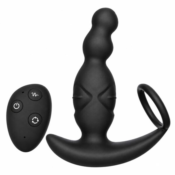 Remote Control Rotating Prostate Massager with Cock Ring Remote Control Rotating Prostate Massager with Cock Ring