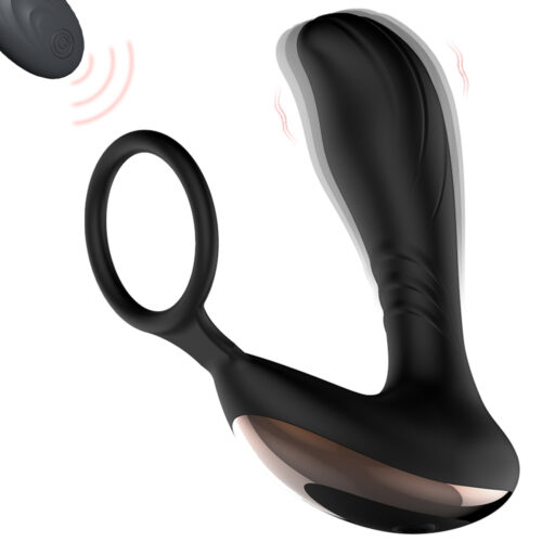 Remote Control Vibrating Anal Massager Black