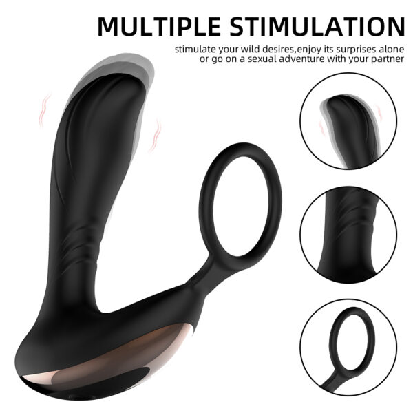 Remote Control Vibrating Anal Massager Black