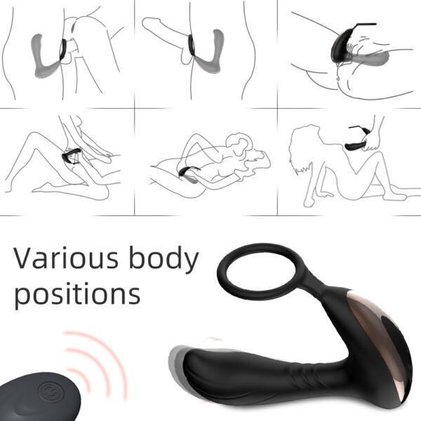 Remote Control Vibrating Anal Massager Black(3)