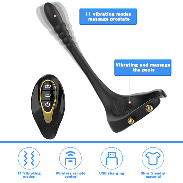 Remote Control Vibrating Penis Ring & Prostate Massager