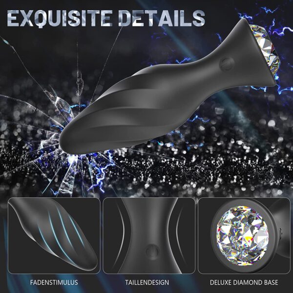 Remote-Controlled Vibrating Jewel Butt Plug