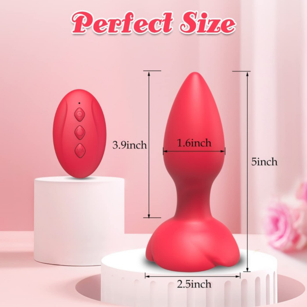 Rose Remote Control Vibrating Anal Plug2