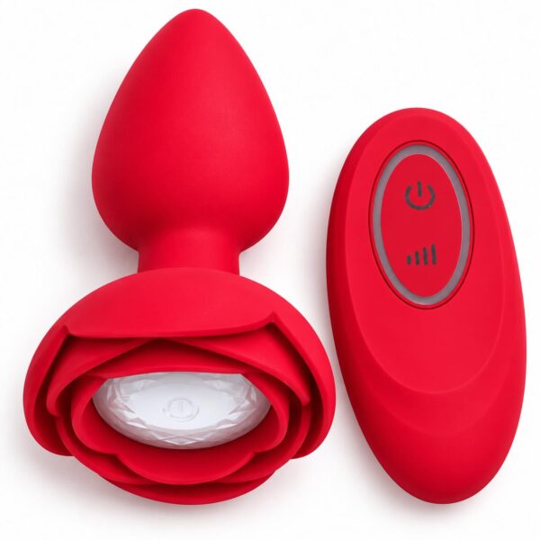 Rose ambient light anal plug