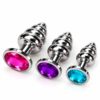 Silver thread jewelled butt plug