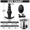 Wearable Vibrating Anal Plug with Remote Control Black(1)
