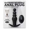 Wearable Vibrating Anal Plug with Remote Control Black(2)
