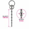 Stainless Steel Beaded Urethral Sound & Penis Plug with Ring (1)