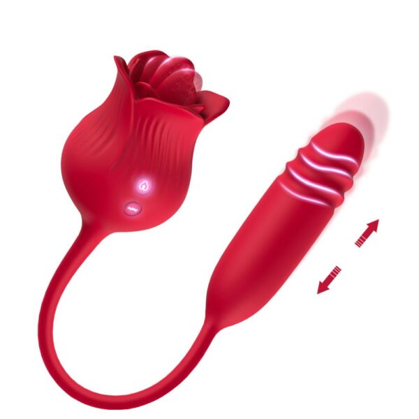Rose Bloom 2-in-1 Licking and Thrusting Vibrator (3)